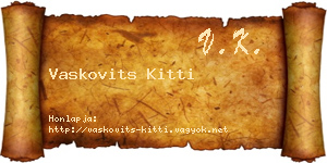 Vaskovits Kitti névjegykártya